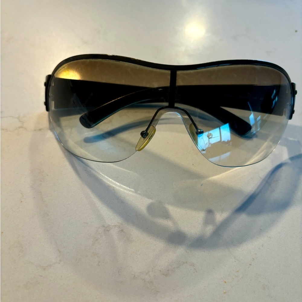 Prada shield sunglasses with gradient lenses